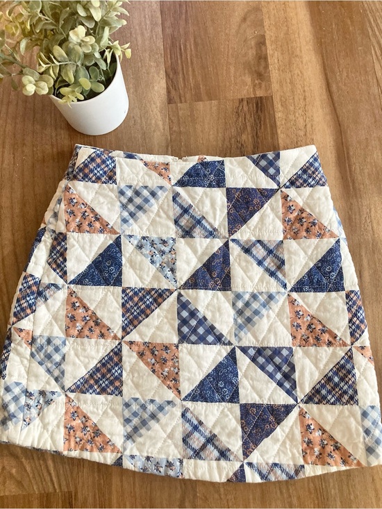 Copper Key Dresses & Skirts - Copper Key Quilted Patchwork Mini Skirt 100% Cotton
